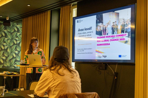 The Helinä Rautavaara Museum presents its project. ©EU DEAR project “Connect for Global Change“|Doris Hakkarainen/ Fingo, 2025