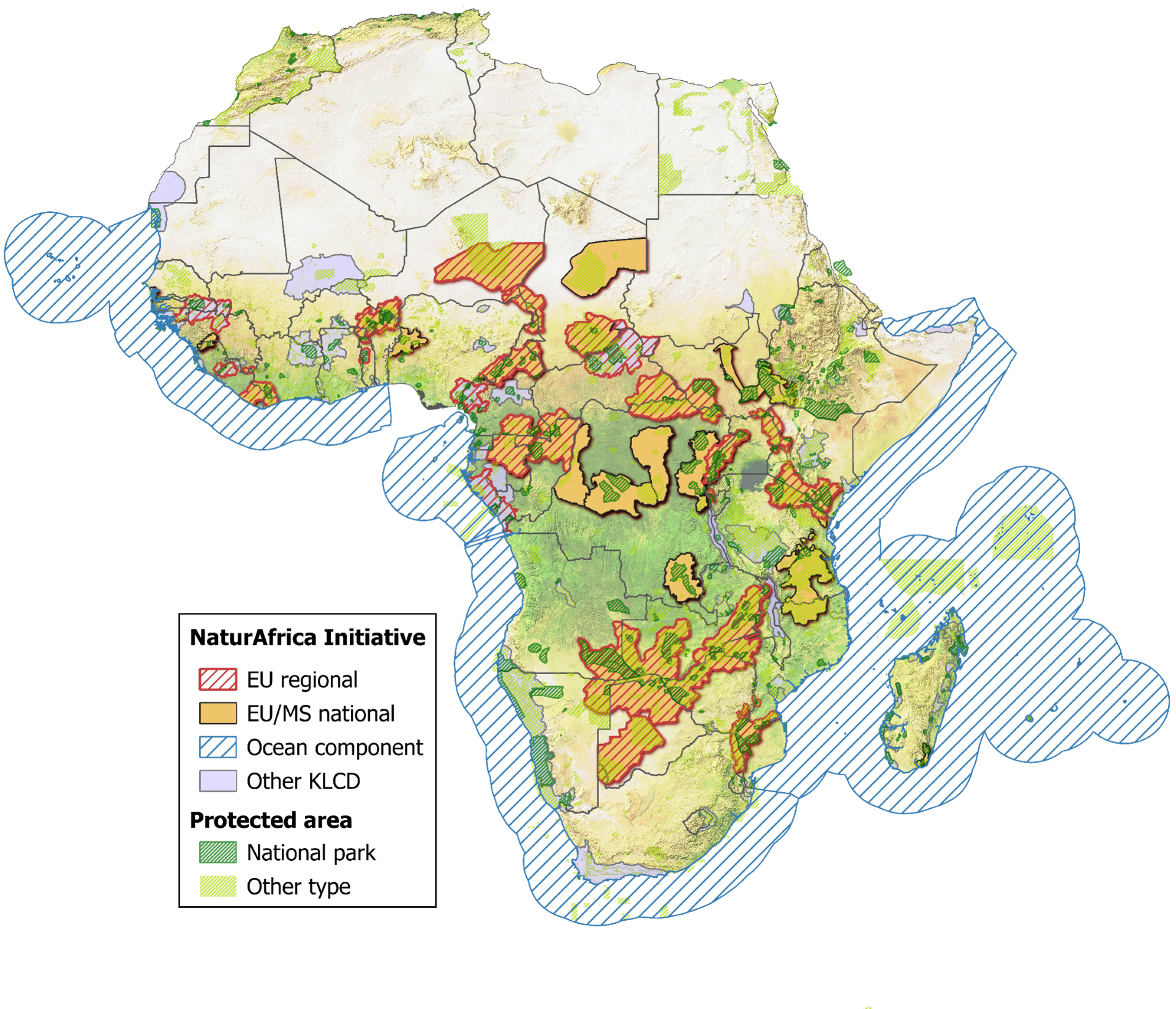 map of Africa showing NaturAfrica landscapes