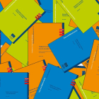 Digital animation of various folders of 3 colours - blue, green, orange - with "Tools and Methods Series" written