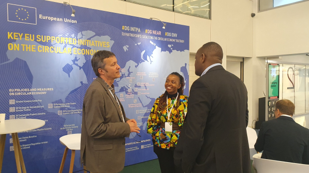 Discussion at WCEF2024 Exhibition stand 