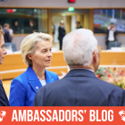 Discussion between Kaja Kallas, High Representative of the Union for Foreign Affairs and Security Policy and Vice-President of the European Commission, Ursula von der Leyen, António Costa and Kyriakos Mitsotakis, Greek Prime Minister (from left to right)