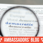 Magnifying lens on the term democratic