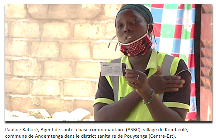 Pauline Kaboré, Agent de santé à base communautaire (ASBC), village de Kombéolé, commune de Andemtenga dans le district sanitaire de Pouytenga (Centre-Est)