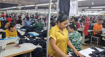 Cambodian factory that produces clothes for European fashion brands.&nbsp;
