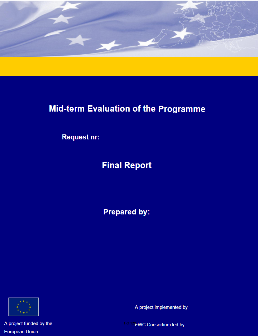 Template of Evaluation Final Report