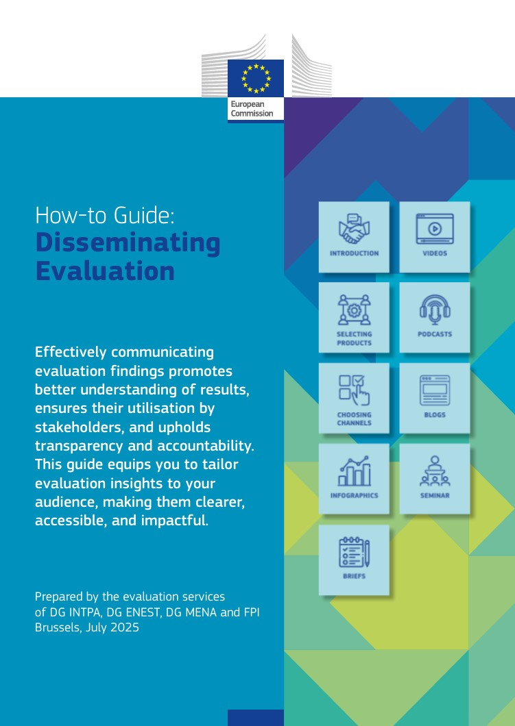 Cover photo of the How-to Guide on Disseminating Evalaution to click and access the guide