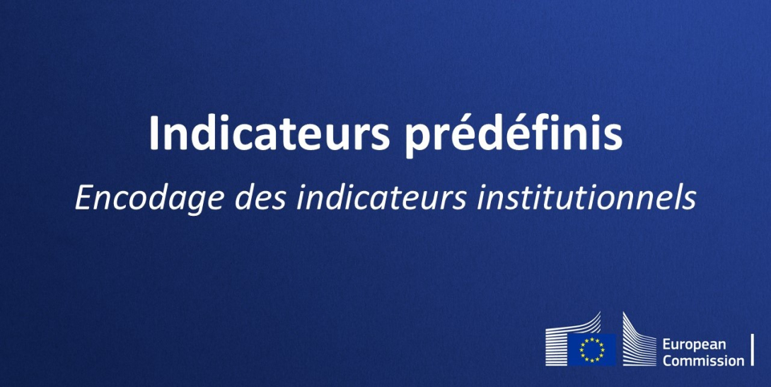 Thumbnail with text: Indicateurs predefinis - encodage des indicateurs institutionnels