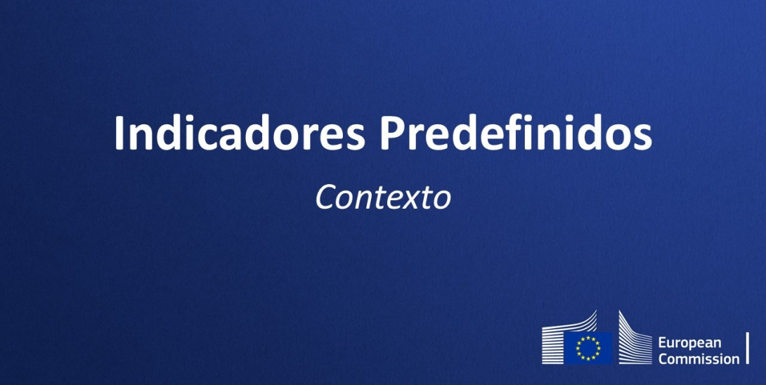 Decorative thumbnail with a call to action to click for watching the video recording in Portuguese of the webinar for implementing partners about the predefined indicators' context