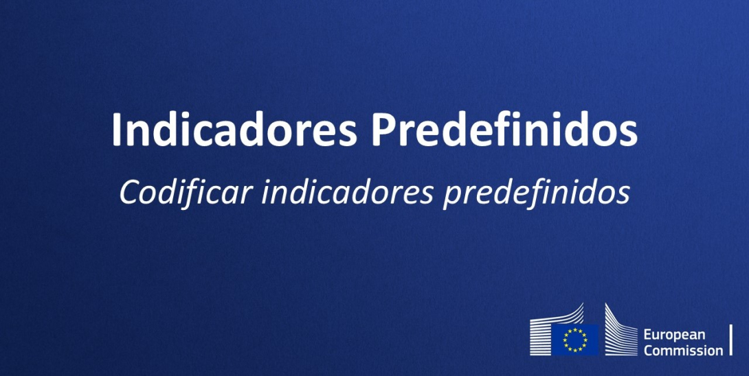Decorative thumbnail with a call to action to click for watching the video recording in Portuguese of the webinar for implementing partners about the predefined indicators' how to encode predefined indicators