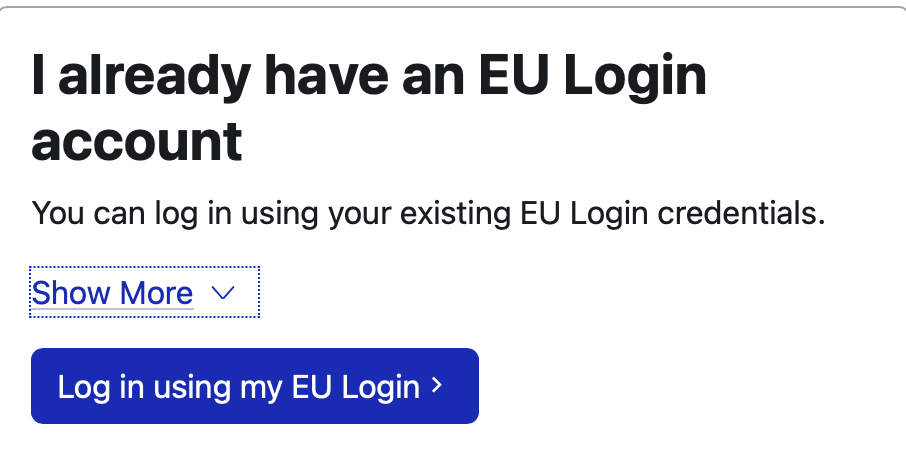 Already have an EU Login account